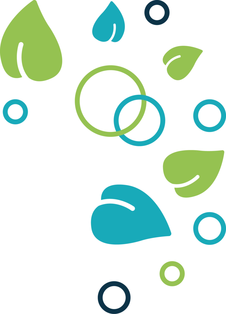 Feuilles et ronds issu du logo de fanny collard naturopathe